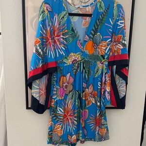Trina Turk Blue Floral Mini Dress
